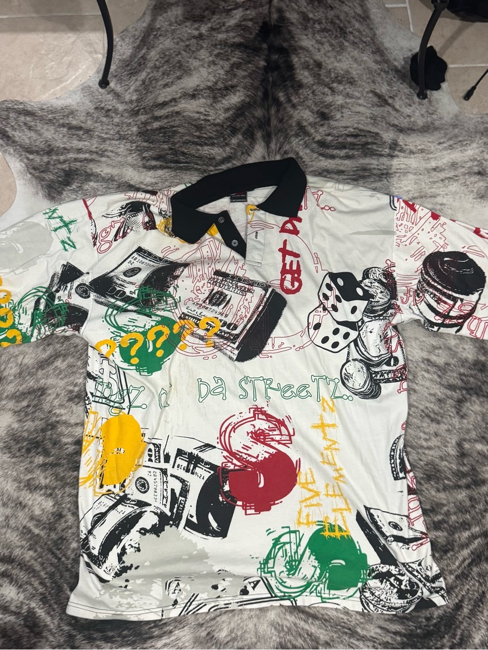 Y2K Vintage 2000s 5 Elements Cash Money POLO oversized men’s XXL